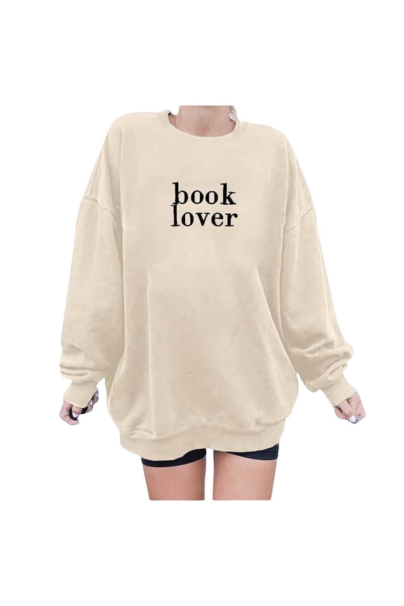 Sweatshirt for Women Sweat Shirts Women Long Sleeve Womens Pullover Beige Big and Tall Crewneck Sweatshirt Fall Clothing for Women Daily Wear