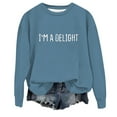 thumbnail image 1 of Sweatshirt for Women Long Sleeve Sweatshirt Sweatshirt Pullover Women Blue Cute Crewnecks for Women Winter Womens Clothes Young Women, 1 of 3