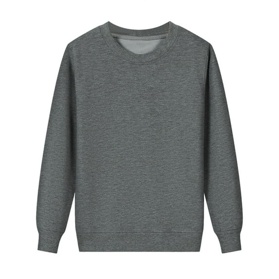 Sweatshirt for Women Long Sleeve Sweatshirt for Womens Pullover Tops Gray Women's Crewneck Sweatshirts Womens Fall Clothes Street Style