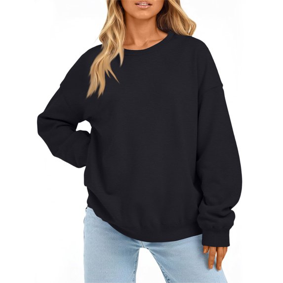 Sweatshirt for Women Oversized Crewneck Long Sleeve Pullover Fleece Top 2025 Fall Winter Fashion Outfits Clothes,Size S-2XL