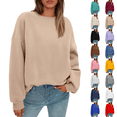 thumbnail image 1 of Sweatshirt for Women Oversized Crewneck Long Sleeve Pullover Fleece Top 2026 Fall Winter Fashion Outfits Clothes Army Green S, 1 of 6