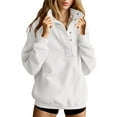 thumbnail image 1 of Sweatshirt for Women Oversized Long Sleeve Henley Neck Pullover Casual Fall 2025 Fashion Tops Button Drawstring Hoodies, 1 of 6