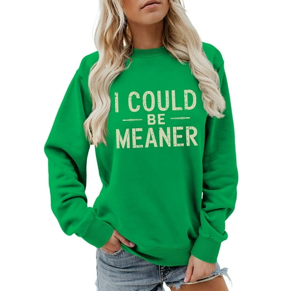 Sweatshirt for Women Perfect For Daily Wear or Loungewear! Cozy Picks for Every Soft Fabrics L Green Sweatshirts