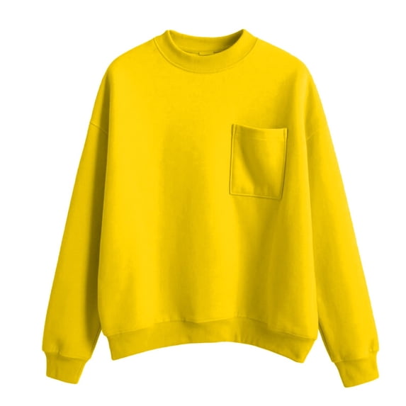 Sweatshirt for Women Perfect For Daily Wear or Loungewear! Cozy Picks for Every Soft Fabrics L Yellow Sweatshirts