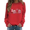 thumbnail image 1 of Sweatshirt for Women Perfect For Daily Wear or Loungewear! The Best Choice for Valentine's DayL Blue Valentine's Day Sweatshirt, 1 of 6