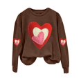 thumbnail image 1 of Sweatshirt for Women Perfect For Daily Wear or Loungewear! The Best Choice for Valentine's DayL Brown Valentine's Day Sweatshirt, 1 of 4