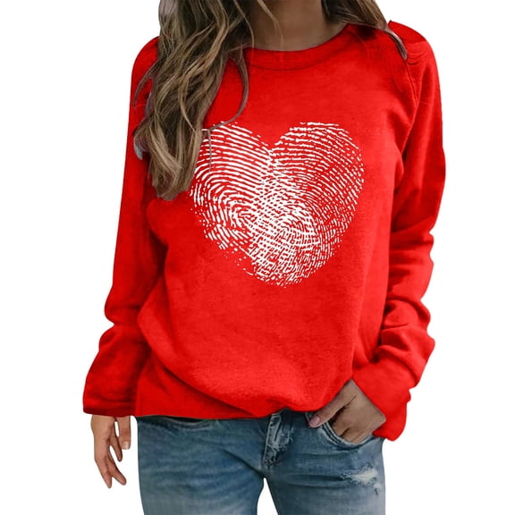 Sweatshirt for Women Perfect For Daily Wear or Loungewear! The Best Choice for Valentine's DayM Red Valentine's Day Sweatshirt