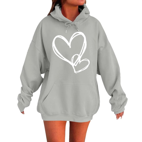 Sweatshirt for Women Perfect For Daily Wear or Loungewear! The Best Choice for Valentine's DayS Gray Valentine's Day Sweatshirt