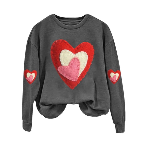 Sweatshirt for Women Perfect For Daily Wear or Loungewear! The Best Choice for Valentine's DayS Gray Valentine's Day Sweatshirt