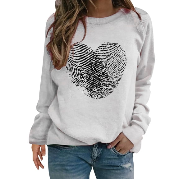 Sweatshirt for Women Perfect For Daily Wear or Loungewear! The Best Choice for Valentine's DayS Gray Valentine's Day Sweatshirt