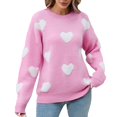 thumbnail image 1 of Sweatshirt for Women Perfect For Daily Wear or Loungewear! The Best Choice for Valentine's DayS Pink Valentine's Day Sweatshirt, 1 of 6