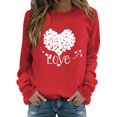 thumbnail image 1 of Sweatshirt for Women Perfect For Daily Wear or Loungewear! The Best Choice for Valentine's DayS Red Valentine's Day Sweatshirt, 1 of 5