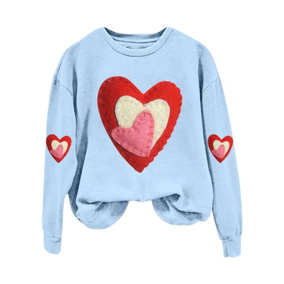 Sweatshirt for Women Perfect For Daily Wear or Loungewear! The Best Choice for Valentine's DayXL Blue Valentine's Day Sweatshirt