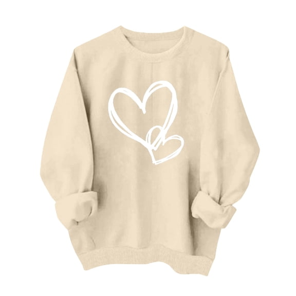 Sweatshirt for Women Perfect For Daily Wear or Loungewear! The Best Choice for Valentine's DayXL Brown Valentine's Day Sweatshirt