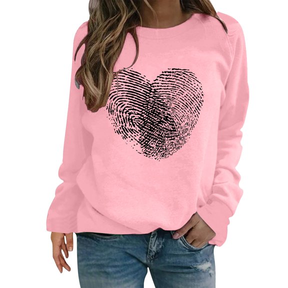 Sweatshirt for Women Perfect For Daily Wear or Loungewear! The Best Choice for Valentine's DayXL Pink Valentine's Day Sweatshirt