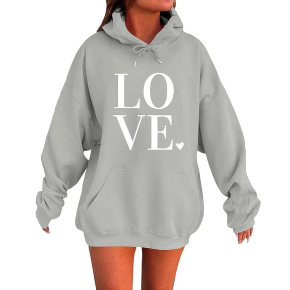 Sweatshirt for Women Perfect For Daily Wear or Loungewear! The Best Choice for Valentine's DayXXL Gray Valentine's Day Sweatshirt