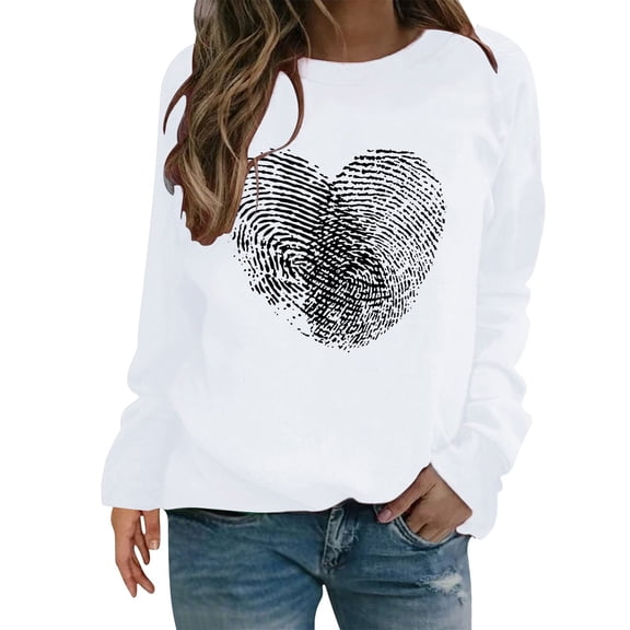 Sweatshirt for Women Perfect For Daily Wear or Loungewear! The Best Choice for Valentine's DayXXXL White Valentine's Day Sweatshirt