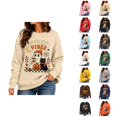 thumbnail image 1 of Sweatshirt for Women Spooky Season Sweatshirt Halloween Crewneck Sweatshirt Graphic Lightweight Pullover Tops Fall Sweatshirt, 1 of 5