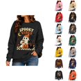 thumbnail image 1 of Sweatshirt for Women Spooky Season Sweatshirt Halloween Crewneck Sweatshirt Graphic Lightweight Pullover Tops Fall Sweatshirt, 1 of 5