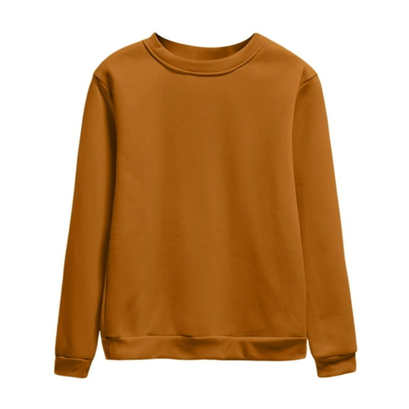 Sweatshirt for Women Sweat Shirts Women Long Sleeve Pullover Tops for Women Brown Womens Crewneck Sweatshirt Womens Fall Clothing Cute Sweatshirt