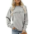 thumbnail image 1 of Sweatshirt for Women Sweat Shirts Women Long Sleeve Women Pullover Grey Crewneck Sweatshirts Women Fall Sweatshirt for Women Trending Fashion, 1 of 4