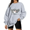 thumbnail image 1 of Sweatshirt for Women Sweat Shirts Women Long Sleeve Women Pullover Light Gray Crewneck Women'S Fall Sweatshirt Workout Wear, 1 of 3