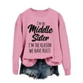thumbnail image 1 of Sweatshirt for Women Sweat Shirts Women Long Sleeve Women Pullover Sweatshirt Pink Womens Sweatshirt Winter Clothes for Women Casual Wear, 1 of 4