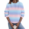 thumbnail image 1 of Sweatshirt for Women Tie Dye Gradient Long Sleeve Shirts Casual Loose Crewneck Pullover Fall Winter Cute Tops Clothes Orange M, 1 of 5