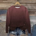 thumbnail image 1 of Sweatshirt for Women Tie Dye Sweatshirt Casual Long Sleeve Oversize Pullover Tops Plus Size Wine XXXL, 1 of 7