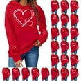 thumbnail image 1 of Sweatshirt for Women Valentines Day Casual Comfortable Plus Size Heart Printed Sweatshirt Trendy Loose Long Sleeve Crew Neck Pullover Blouse Tops, 1 of 2