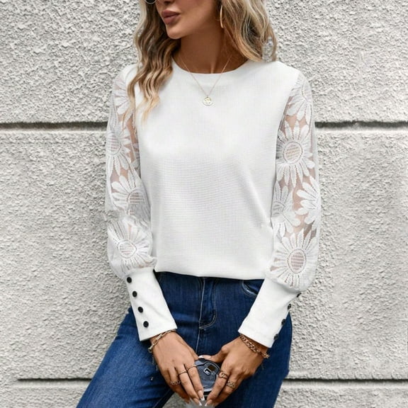 Sweatshirt for Women Women's Clothing Button Long Sleeve Tops