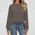 thumbnail image 1 of Sweatshirt for Women Women's Fashion Long Sleeve Shirts Loose Fitted Crewneck Basic Tops Casual Outfits, 1 of 5