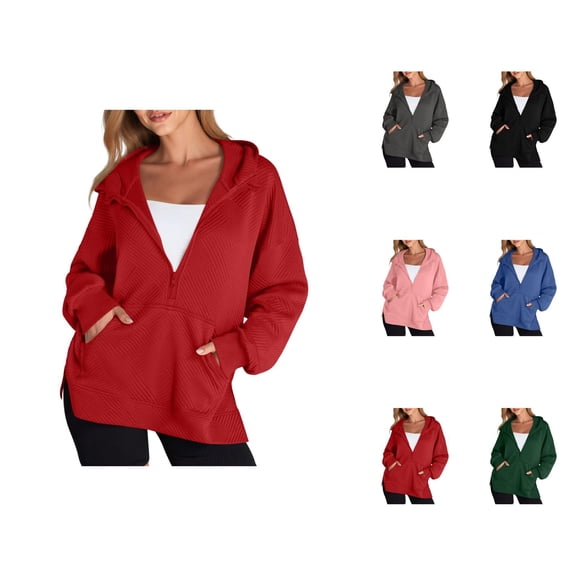 Sweatshirt for Women Women's Solid Sweatshirt Women's Casual Hoodies And Sweatshirts Long Sleeve Split Hem Pullover For Daily Wear