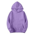 thumbnail image 1 of Sweatshirt for Women Women's Winter Fall Slim Artificial Short Velvet Long Sleeve Hooded Sweatshirts with Pockets Womens Hoodie Purple XXXL, 1 of 5