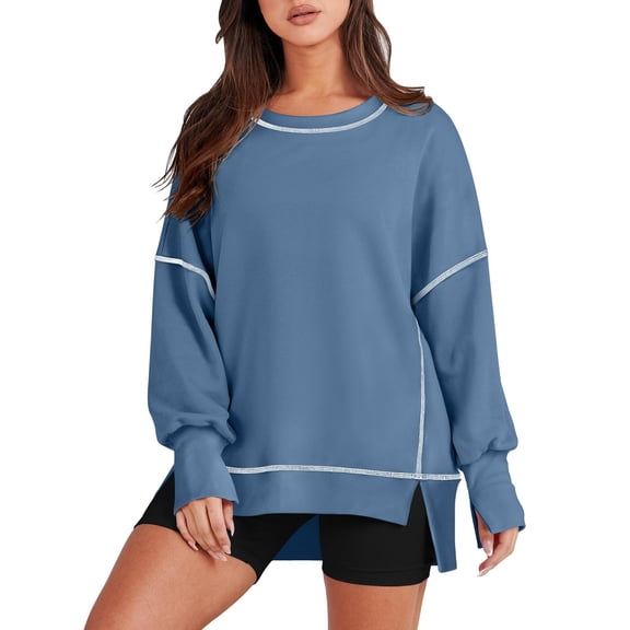 Sweatshirt for Women Womens Sweatshirts O Neck Sweaters Casual Comfy Fashion Outfits Clothes