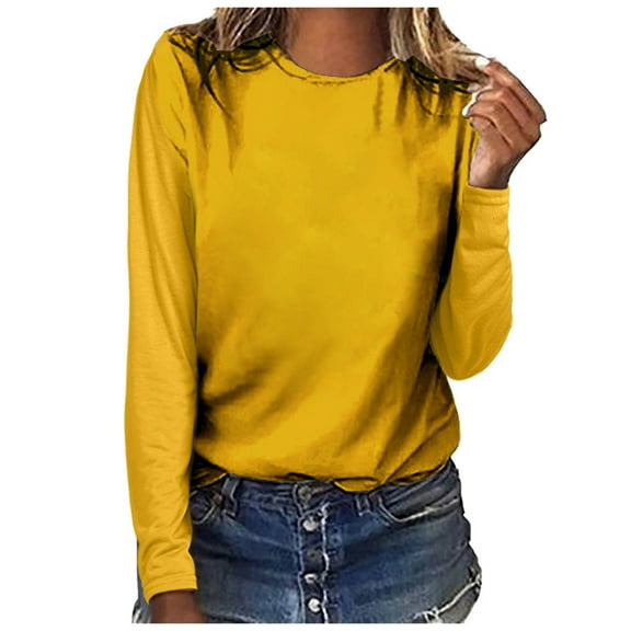 Sweatshirt for Womens Casual Loose Crewneck Long Sleeve Trendy Clothes for Teen Girls Fall Pullover Blouses Tunic Shirt Tops