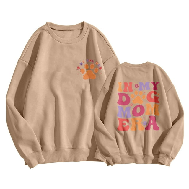 Sweatshirt for Womens Fashion Graphic Print Crewneck Work Tops for