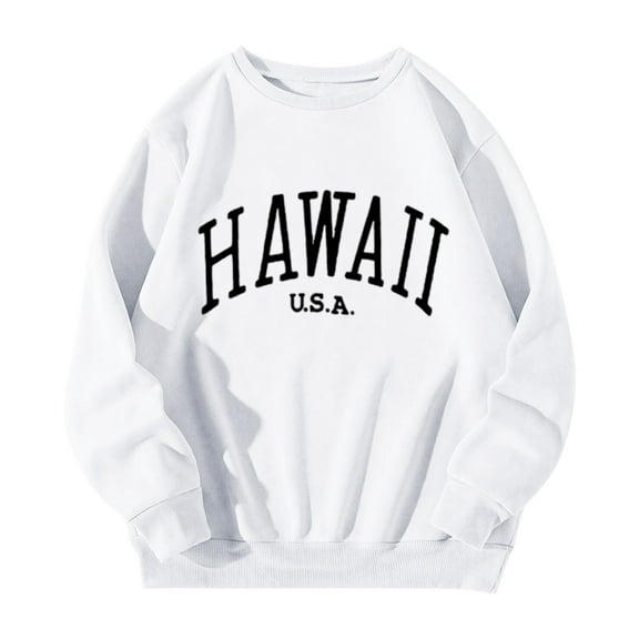 Sweatshirt for Womens Long Sleeve Sweatshirt Pullover Sweatshirt White Women'S Crewneck Sweatshirts Winter Sweatshirt for Women Adult Sweatshirt