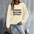 thumbnail image 1 of Sweatshirt for Womens Long Sleeve Sweatshirt Women Pullover Beige Sweatshirts Womens Fall Sweatshirts Clothes for Women, 1 of 6