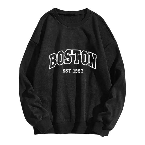 Sweatshirt for Womens Long Sleeve Sweatshirt Womens Pullover Black Sweat Shirt Winter Clothes for Women 2025 Trendy Sweatshirts for Women Trendy