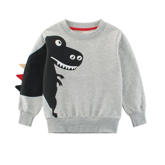 Sweatshirts For Baby Boys Toddler Boys Sweatshirts Long Sleeve Sport Sweat Shirt Dinosaur Pullover Crewneck Tops Kid's Fall Fashion Hoodies & Sweatshirts 18-24 Months