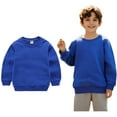 thumbnail image 1 of Sweatshirts for Boys Long Sleeve Blue Sweatshirt Girls Pullover Crewneck Blouse Shirt Tops Winter Clothes Little Girls Clothes 4-5 Years Boys Girls Fashion, 1 of 4