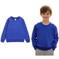 thumbnail image 1 of Sweatshirts for Boys Long Sleeve Girls Blue Sweatshirt Crew Neck Cute Pullover Relaxed Fit Tops Fall Clothes Boys Clothes 6-7 Years Boys Girls Fashion, 1 of 3
