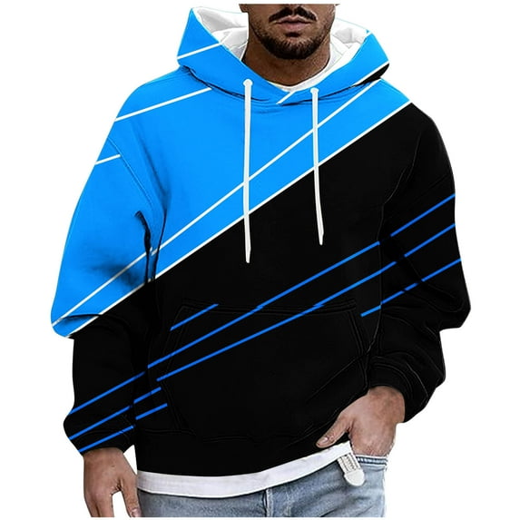 Sweatshirts Crewneck Striped Color Block Mens Sweatshirts Zip up Long Sleeve Workout Tops for Men Crop Mens Zip up Hoodies Graphic Men Sweaters Clearance Sale