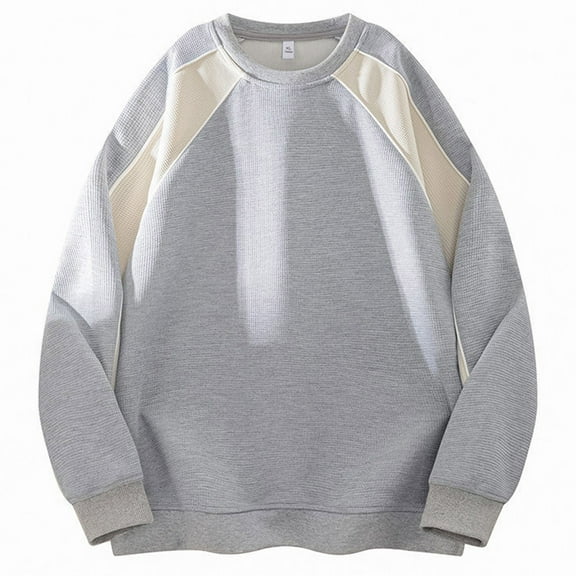 Sweatshirts For Men Color Pullover Sweater Soft Crewneck Long Sleeve Casual Athletic Jogging Workout Top For Fall Winter