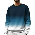 thumbnail image 1 of Sweatshirts For Men Gradient Color Printed Casual Crewneck Plus Size Long Sleeve Tops Sporty Hoodless Sweatshirt For Fall Winter, 1 of 4