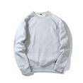 thumbnail image 1 of Sweatshirts For Men Solid Casual Loose Fit Crew Neck Shirts Comfoty Soft Long Sleeve Pullover Tops Spring Fall Outfits Clothes Grey XL, 1 of 4
