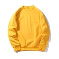 thumbnail image 1 of Sweatshirts For Men Solid Casual Loose Fit Crew Neck Shirts Comfoty Soft Long Sleeve Pullover Tops Spring Fall Outfits Clothes Yellow M, 1 of 7