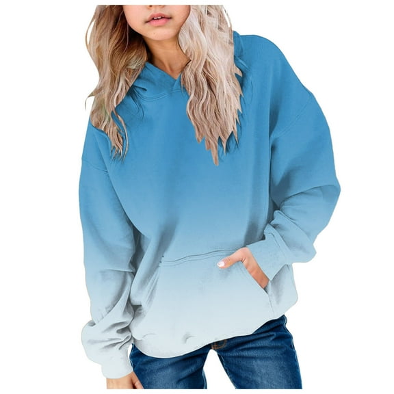 Sweatshirts For Teen Girls Cropped Hoodie Girls and Toddlers' Fleece Crewneck Pullover Hoodie Sweatshirt for Toddler and Little Kids