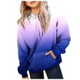thumbnail image 1 of Sweatshirts For Teen Girls Grey Hoodie Girls Casual Long Sleeve Hoodies Cute Oversized Fleece Pocket Sweatshirt Tops Dark Purple 11-12 Years, 1 of 6